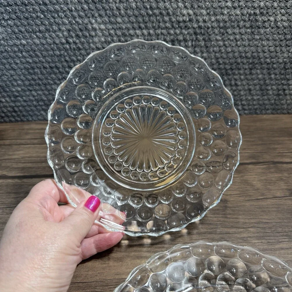 Anchor Hocking Clear Bubble Glass 6 1/2